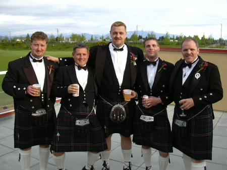 Me and the boys at Stu and Bonnie's wedding