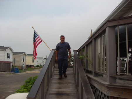 Richie walking the plank