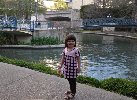 My Daughter at San Antonio's River Walk