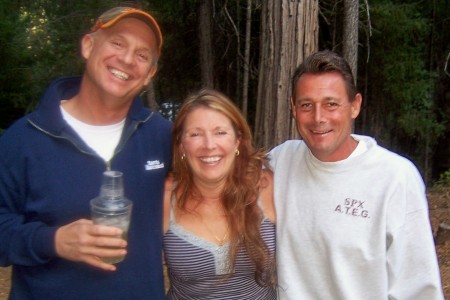 Hubby, Me & Brother at our Trinity Cabin
