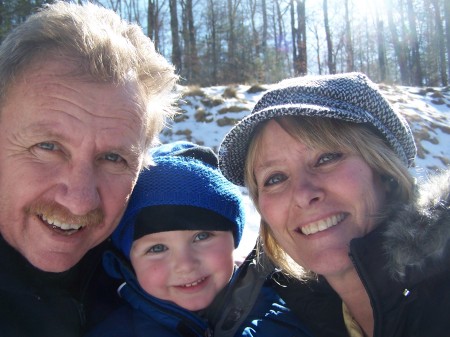 Grandpa, Grandma & Austin at Grandfather Mt.