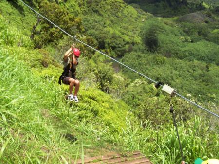 ziplining in Kauai