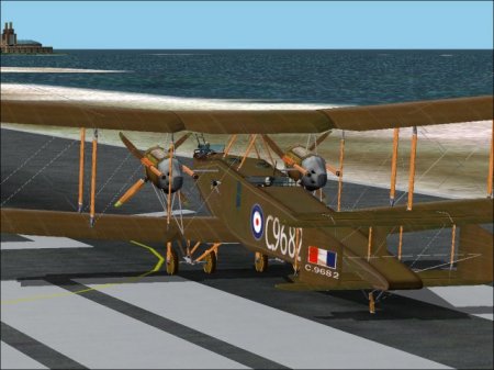 WWI bomber in MS Flight Simulator