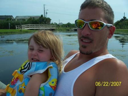 Shaun N Jaycee in the Paddle Boat-Kure Beach