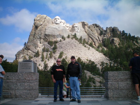 Dad & I at Mt Rushmore, Sturgis 2008 trip