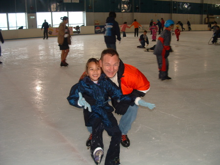 Youngest Daughter Teaches Dad to Ice Skate