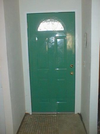 emerald green door