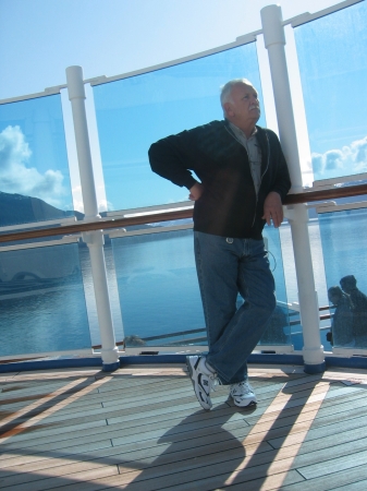 ON DECK OF CRUISE BOAT