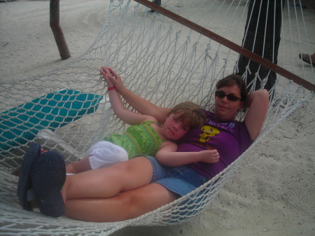 Katie and I in Cococay, Bahamas