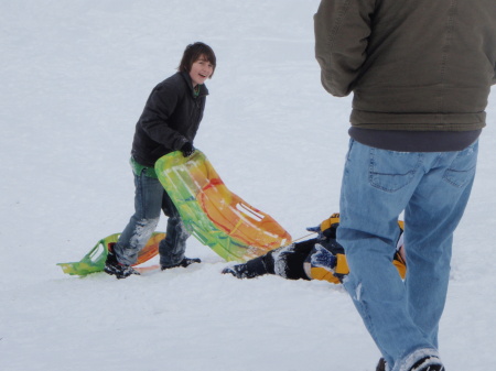 Sledding January 2009