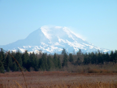 Our local volcano, Mt Rainier.