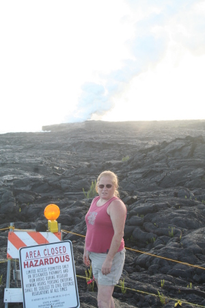 hanging out near Kaphoho lava spill