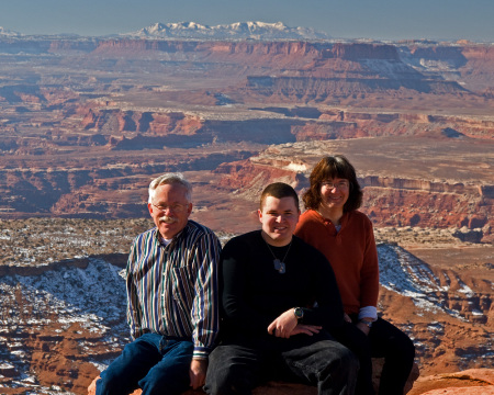 Family photo at Canyonlands Nat'l Park, UT