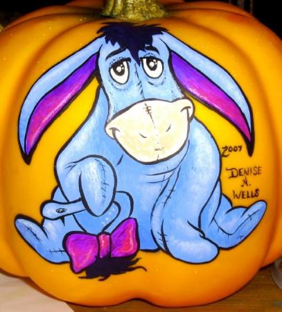 Eeyore pumpkin painting-Denise A. Wells