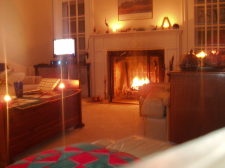 Living room at Christmas 08