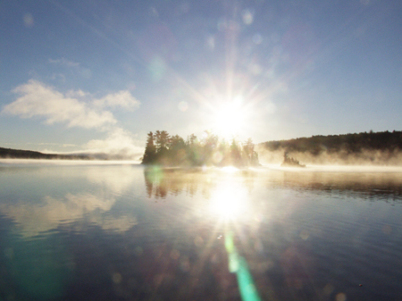 early morning mist,Quetico