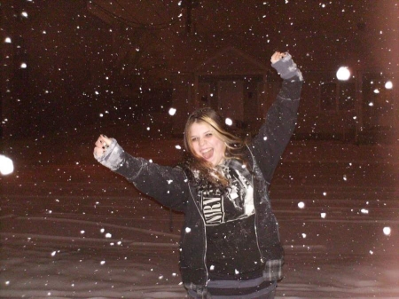 Katie and the snow