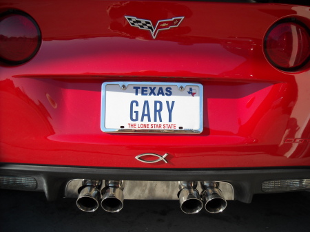 Personalized license plate for my toy.