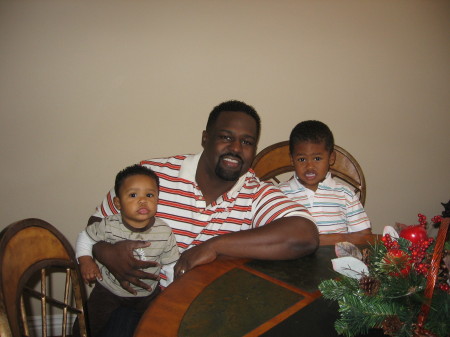 Me and my two sons, Thanksgiving 2008
