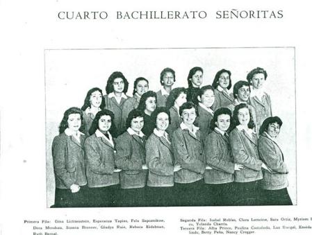 IV Bachillerato 1958 - Senoritas