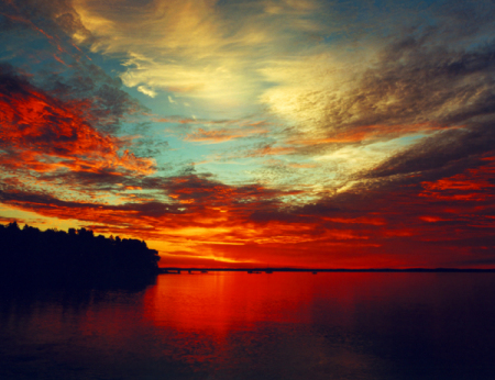 Sunrise over Bar Harbor Maine