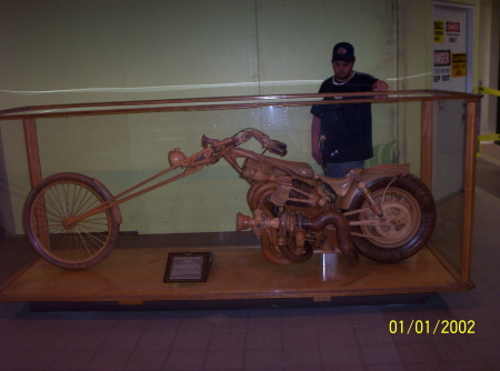Chopper carved out of wood.