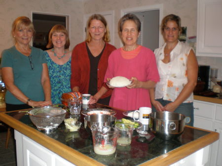 Ayurvedic cooking class - I'm on the right end