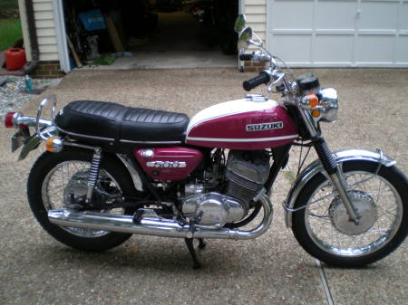 1971  suzuki I took to college,restored