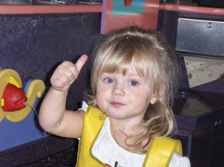 Olivia at the Monterey Bay Aquarium