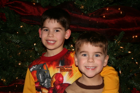 Mason and Corbin -- Christmas 2008