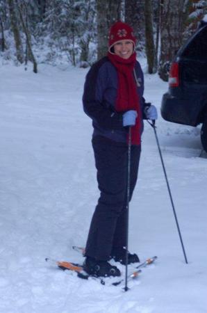 Snowshoeing right out of my parents front door