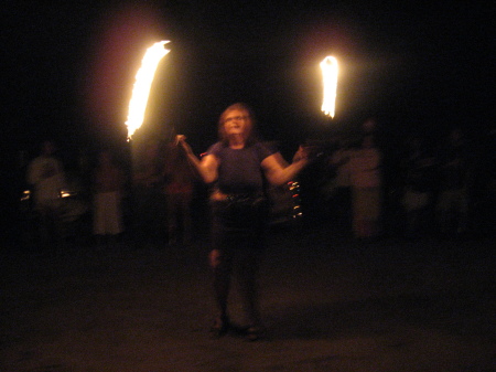 More fire spinning at AuraMan 08