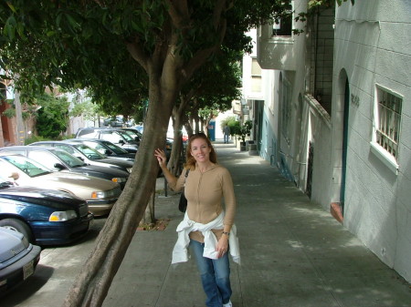 my wife walking the streets of San fran