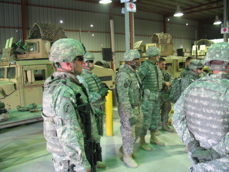 getting ready for convoy in Iraq 2009