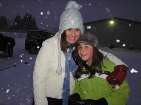 The girls enjoying the snow  2008