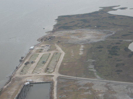 Arial photo of Smith Point after Ike