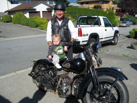 first ride on Grandpa's bike