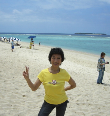 at Okinawa beach