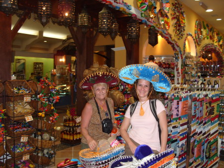 Eileen and me modeling sombreros