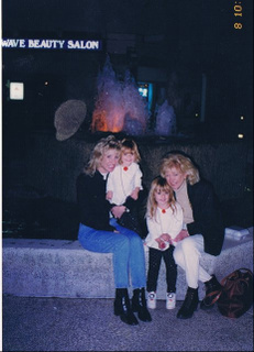 my mom with my daughters when they were small