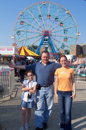 Coney Island Wonder Wheel with the girls.