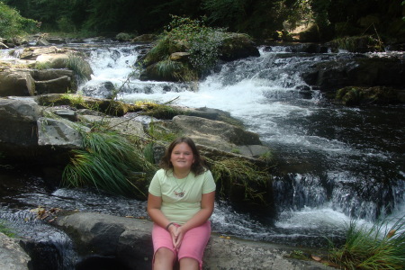 Lauren at the waterfalls in North Georgia