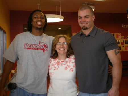 Me with two of my favorite football players!