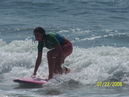 oldest daughter surfing