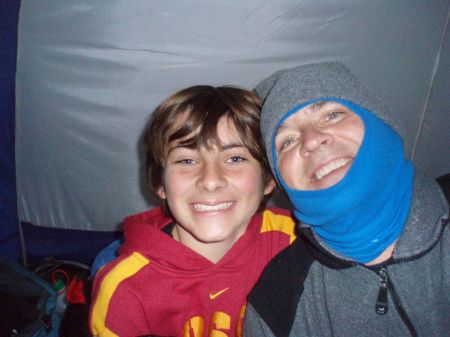 Nick and Jim winter camping