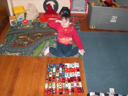 Son and his cars