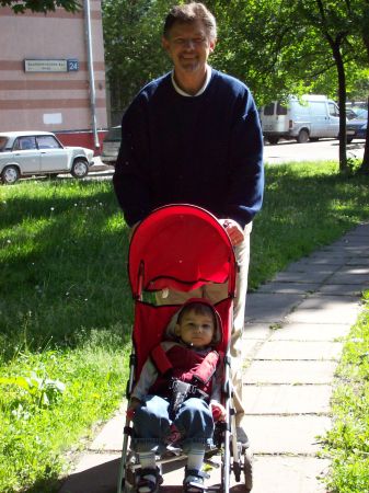 My son Sam and I in Moscow after adoption