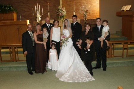 The whole crew at Amanda's wedding