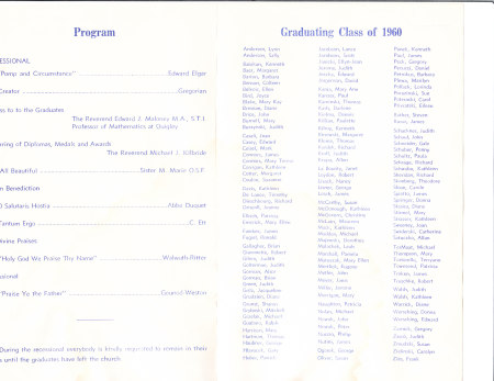 Michael Madden's album, St Juliana Class of 1960