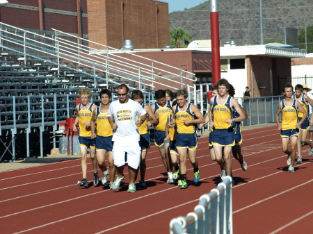 Ryan bringing the team to the starting line